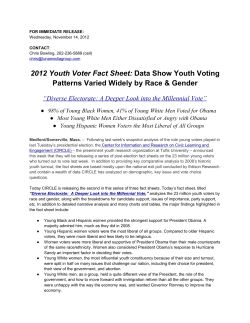 2012 Youth Voter Fact Sheet: Data Show Youth