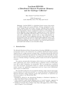 Larchant-RDOSS: a Distributed Shared Persistent Memory