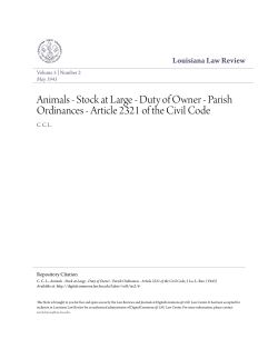 Stock at Large - DigitalCommons @ LSU Law Center