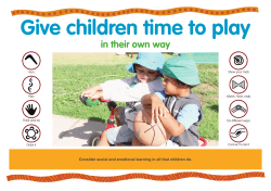 Give children time to play