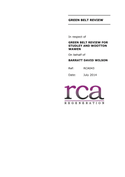 proof of evidence - Stratford-on