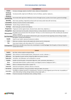 psychographic criteria