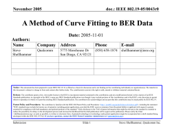 A Method of Curve Fitting to BER Data