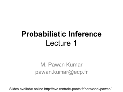 lecture1 - M. Pawan Kumar