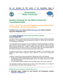 Environment Water Community Solution