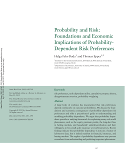 Probability and Risk: Foundations and Economic