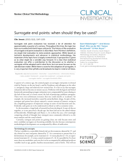 Surrogate end points: when should they be used?