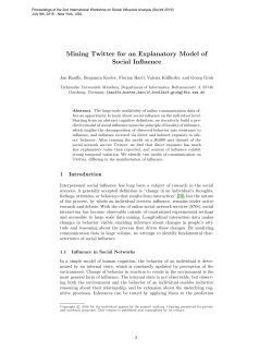 Mining Twitter for an Explanatory Model of Social Influence