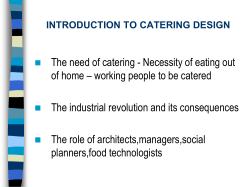 introduction to catering design