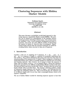 Clustering Sequences with Hidden Markov Models
