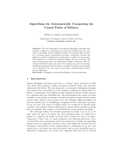 Algorithms for Automatically Computing the Causal Paths of Failures