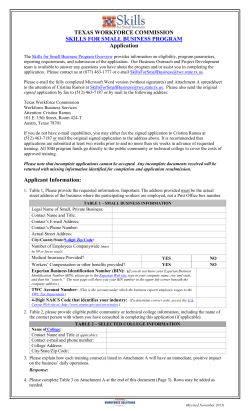 Skills for Small Business Application
