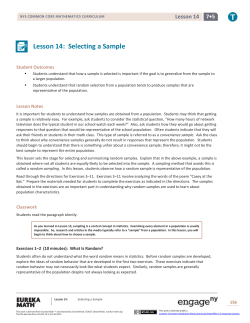 Grade 7 Mathematics Module 5, Topic C, Lesson 14