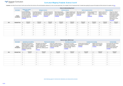Curriculum Mapping Template: Science 5 and 6