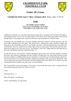 27 Mar Bury Amateurs