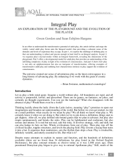 Integral Play