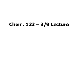 Chem. 31 * 9/15 Lecture
