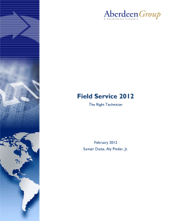 Field Service 2012: The Right Technician