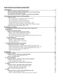 II. Protections for Private Property and Expropriation - LSA