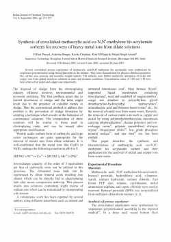 Synthesis of crosslinked methacrylic acid-co-N,N