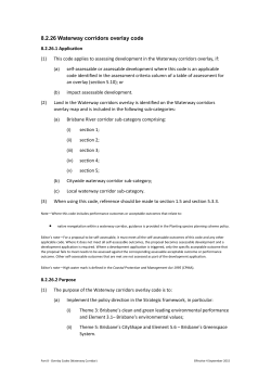 Part 8 - Waterway corridors overlay code