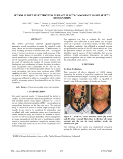 sensor subset selection for surface electromyograpy based