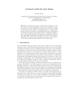 A formal model for data fusion