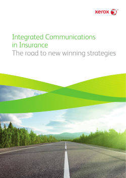 Integrated Communications in Insurance The road to new winning