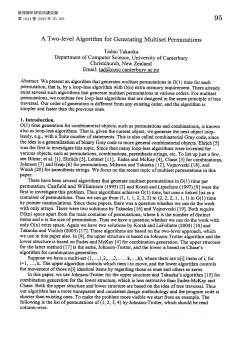 A Two-level Algorithm for Generating Multiset Permutations