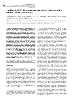 Combined LOH/CGH analysis proves the existence of