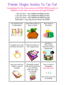 Premier Designs Hostess Tic-Tac-Toe!