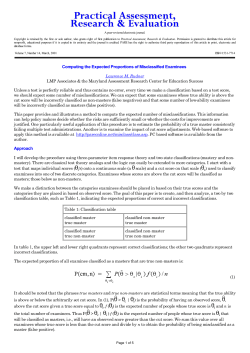 Computing the Expected Proportions of Misclassified Examinees