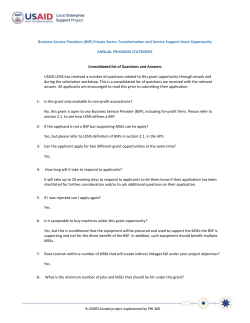Primary Indicators Indicator Minimum Target Per