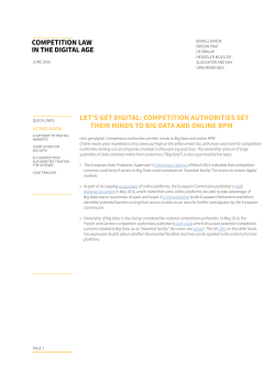 competition law in the digital age let`s get digital