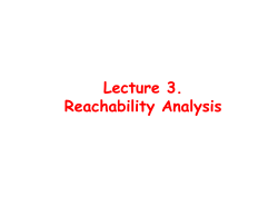 Lecture 3. Reachability Analysis