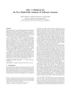 S2E: A Platform for In-Vivo Multi-Path Analysis of Software Systems