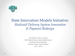 State Innovation Models Initiative - Northwest Portland Area Indian