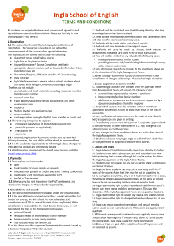terms and conditions - Ingla School of English