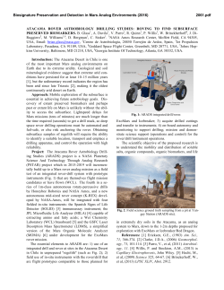 ATACAMA ROVER ASTROBIOLOGY DRILLING STUDIES: ROVING