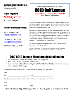 COED Golf League - Red Hawk Ridge Golf Course