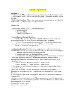 Lecture 16 : Equilibrium II
