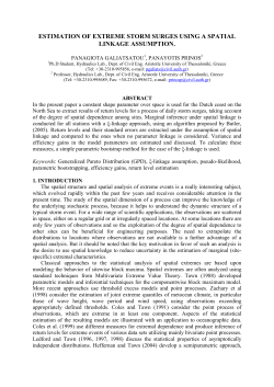 estimation of extreme storm surges using a spatial linkage assumption.
