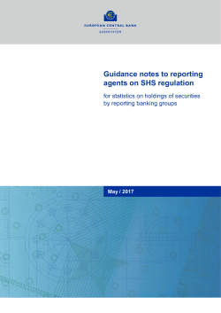 Guidance notes to reporting agents on SHS regulation