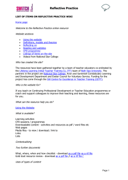 Induction Yr 1 Documenting Practice - Itslife