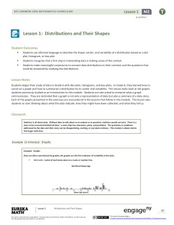 Algebra I Module 2, Topic A, Lesson 1: Teacher Version