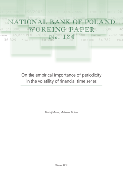 NATIONAL BANK OF POLAND WORKING PAPER No. 124