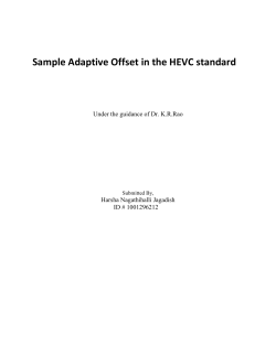 SAO: Sample Adaptive Offset