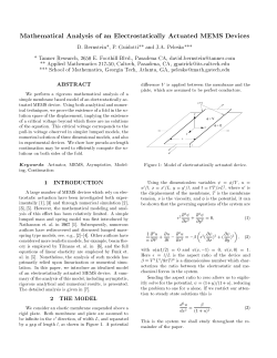 Mathematical Analysis of an Electrostatically Actuated
