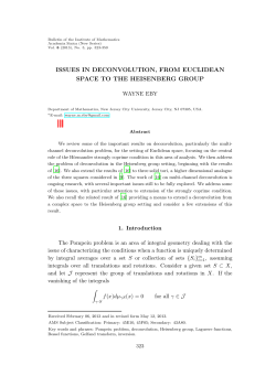 issues in deconvolution, from euclidean space to the