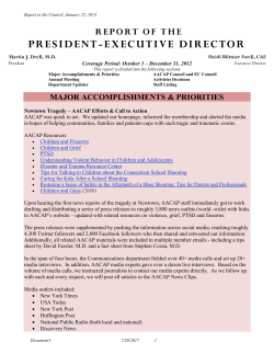 President*s Report - American Academy of Child and Adolescent